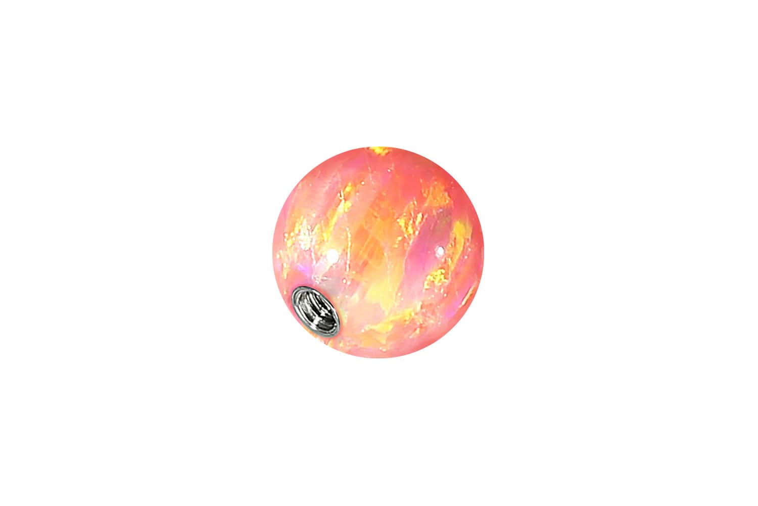 Synthetischer Opal Schraubkugel mit Chirurgenstahl-Gewinde von Piercingline